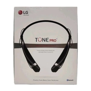 Casque stéréo sans fil Bluetooth LG HBS-760 Tone Pro noir NEUF boîte NON SCELLÉ - Photo 1 sur 14