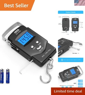 Báscula de equipaje escala de pescado con cinta métrica - portátil y precisa hasta 110 libras Foto 1 de 4