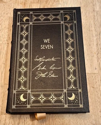 Easton Press WE SEVEN Glenn Carpenter Cooper HAND-SIGNED Leather Astronauts NASA Foto 1 de 4