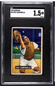 ROY CAMPANELLA 1951 BOWMAN SGC 1.5 ! *JUST GRADED ! *CENTERED ! *ICONIC CAMPY ! - Picture 1 of 2