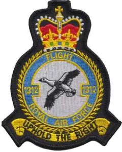Insignia de parche bordado 1312 Flight Royal Air Force - LICENCIA MOD - Imagen 1 de 7