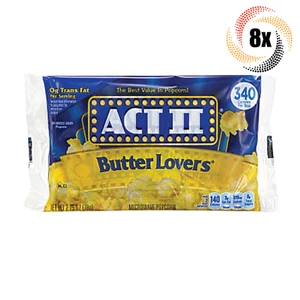 8x Bags Act II Butter Lovers Microwave Popcorn | 2.75oz | Fast Shipping! ACT 2 - Picture 1 of 4
