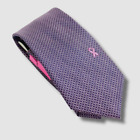 $50 Susan G. Komen Men's Pink Blue Micro Neat Neck-Tie 57 x 3