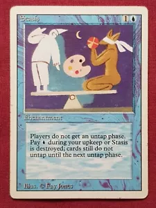 Magic The Gathering REVISED STASIS blue card MTG - Picture 1 of 2