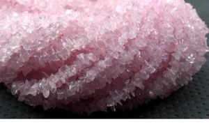 16"Long Natural Rose Quartz Gemstone Smooth Uncut Chips 5-6 MM Making Jewelry - Picture 1 of 5