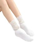 1 Pair Lace Floral Mesh Socks Women Black Hollow Short Cotton Sock for Lady