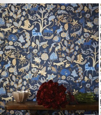 NUEVO $245 Hygge & West FORET MIDNIGHT Papel Pintado Julia Rothman 10 Yardas JEO-053 Foto 1 de 4