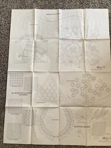 Vintage 60s Quilt Patterns Eagle Ship Vines Grapes American Needlework - Picture 1 of 7