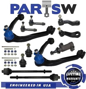 13 Pc Front Upper Control Arm Lower Ball Joint Tie Rod Pitman Idler Arm 6Lug