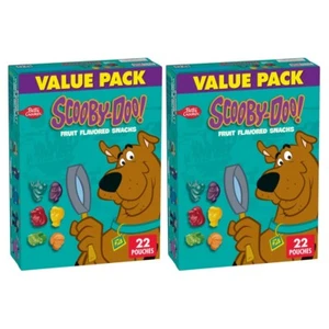(2 pack) Scooby Doo Fruit Flavored Snacks,Treat Pouches, Gluten Free, Value Pack - Picture 1 of 17