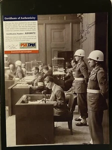 PSA/DNA Arthur Staymates Cdr. Of The Guard Nuremberg Autographed 8x10 Picture - Picture 1 of 1