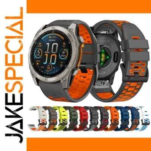Sport Silicone Band for Garmin Fenix E 47mm 51mm - Zdjęcie 1 z 26