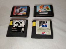 Sega Genesis Sport 4 Game Lot NHL MADDEN BASEBALL SONIC Cart only Tested Working