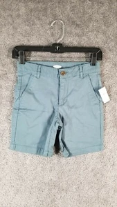Old Navy Boys Sz 7 Built In Flex Straight Twill Shorts Blue NWT Casual Regular - Picture 1 of 8