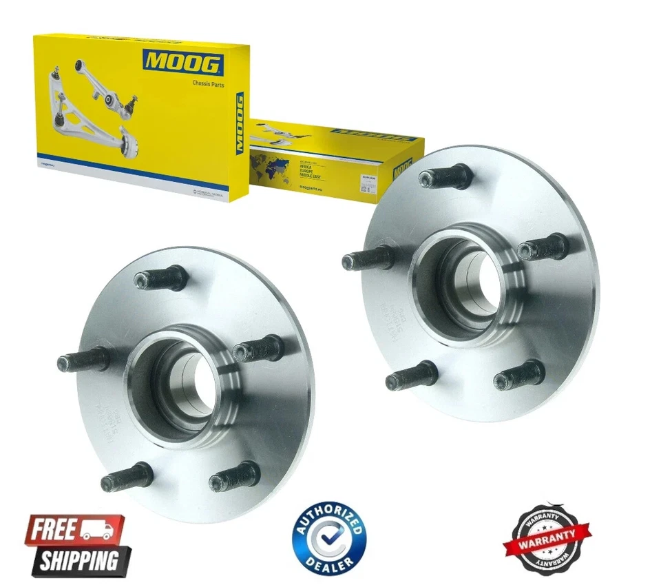 Par de 2 cojinetes de rueda delantera y conjunto de buje MOOG tracción trasera para Dodge Ram 1500 2000 2001 Foto 1 de 1