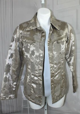 Womens New MOTTO Your Style Mantra size small jaquard quilted jean style jacket - Image 1 of 4