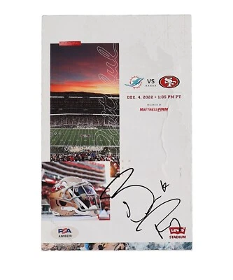 Brock Purdy Autographed San Francisco 49ers Program PSA DNA Holo 1st NFL TD! - Image 1 of 2