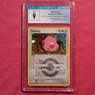 Pokemon Fire Red Leaf Green: Chansey 19/112 Reverse Holo Foil Rare - CGC 9 PSA - Image 1 of 2