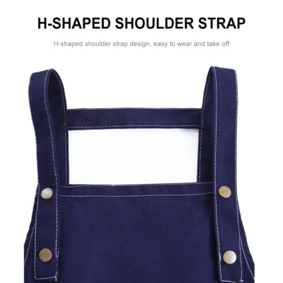 Canvas Apron Women and Men Cooking Kitchen Aprons,Chef Apron with 2 Pockets USA - Image 1 of 4