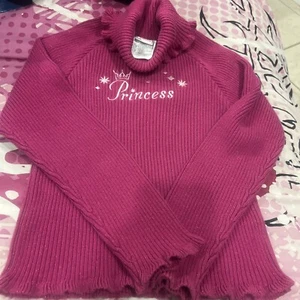 Disney Store Disney Princess Pink Turtleneck Sweater Small VTG - Picture 1 of 5