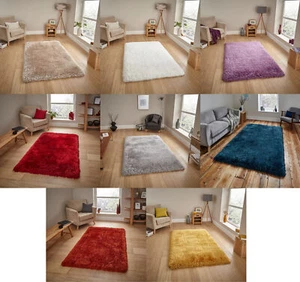 Shaggy Rug Thick Spag Pile Soft Hand Tufted fluffy 8cm Luxury Home Decor - Picture 1 of 56