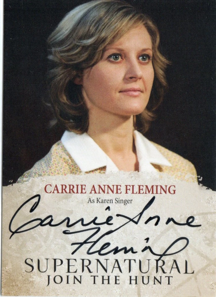 Supernatural Seasons 4-6 Auto Autograph CAF Carrie Anne Fleming as Karen Singer - Image 1 of 1