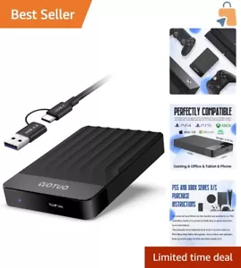 Durable 1TB External Hard Drive with Rapid USB 3.0 Transfer for All Devices - Picture 1 of 11