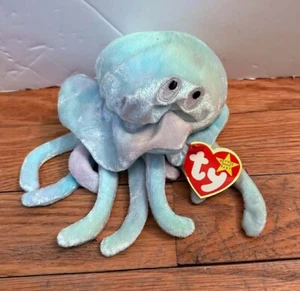 TY Beanie Baby Goochy Jellyfish Plush Doll Stuffed Animal Vintage NWT - Picture 1 of 2