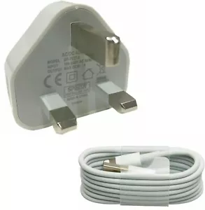 100% Genuine CE charger plug & Data Cable For Apple IPhone 5 6 7 8 X XR 11 12 SE - Picture 1 of 11