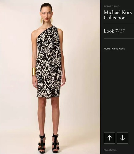 Abito MICHAEL KORS Runway Resort midi seta mantello toga $2590 US 4 S made in Italy nuovo