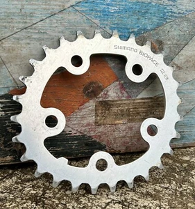 Shimano Biopace Chainring 74 BCD 28T Vintage Mountain Bike Touring Road Oval 80s - Picture 1 of 4