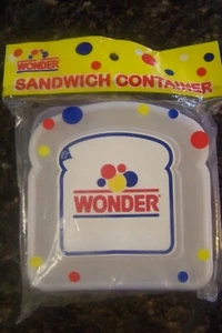 Wonder Bread Sandwich Keeper, Lunch Box, Snack, Plastic Container Vintage NEW - Picture 1 of 1