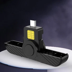 Portable Smart Card Reader Type-C ATM Card Visa Reader Use for SIM Chip ID Card - Afbeelding 1 van 18
