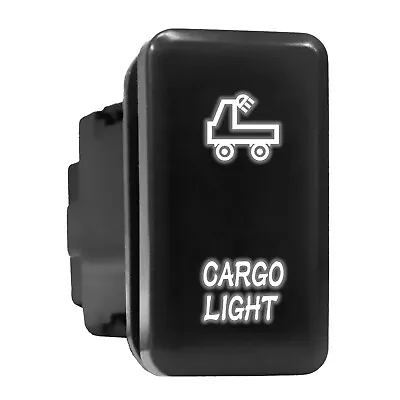 STARK INDUSTRIES CARGO LIGHT White LED Backlit Switch Tall Push Button 1.54"x 0.83" (Fit: Toyota)