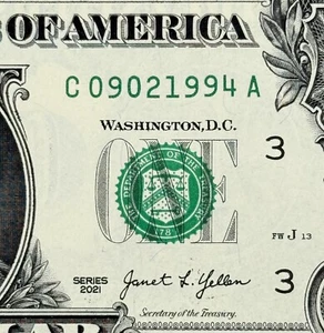 September 2nd, 1994 Birthday Anniversary Fancy Serial Number Uncirculated Dollar - Picture 1 of 3