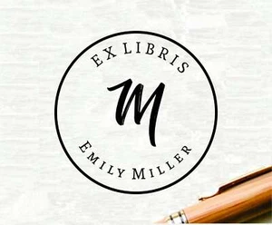 Custom Ex Libris Embosser Stamp, Personalized Embosser, Monogram Embosser stamp - Bild 1 von 7