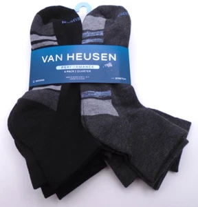 NEW MENS "VAN HEUSEN  PERFORMANCE 6 PAIR QUARTER SOCKS SHOE SIZE 6-12.5" Choose - Picture 1 of 20