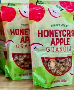 2x Trader Joe’s Honeycrisp Apple Granola 12 oz Kosher Rolled Oats Dried Apples - Picture 1 of 4