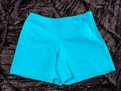 Pantalones Cortos Boston Proper Mujer Turquesa Chino Forma Ajustada Talla 6 Foto 1 de 4