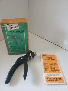 Stanley No.42 Saw Set Pistol Grip Handle Original Box w/ Instructions Mint - Picture 1 of 3