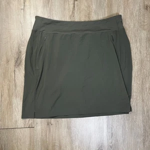 Pantalones Cortos Falda Activa Athleta Soho Talla 12 Verde Rendimiento - Imagen 1 de 7