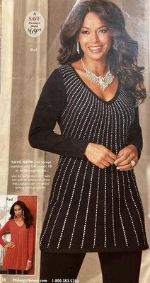 Suéter adornado con diamantes de imitación Natasha talla mediana NEGRO de Midnight Velvet nuevo Foto 1 de 3