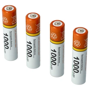 4x AAA Micro Akku für Panasonic KX-TGE260 KX-TGE250 KX-TGE220 1000mAh 1,2V - Afbeelding 1 van 9