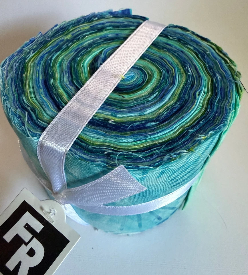 Fabric Batik Jelly Roll 2.5" X 42" Multicolor 100 Cotton 20 Strips