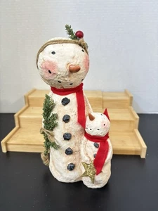 Muñecos de nieve de poliresina de 9” ESC T CO “Sophia + Baby Star” SR - Imagen 1 de 4