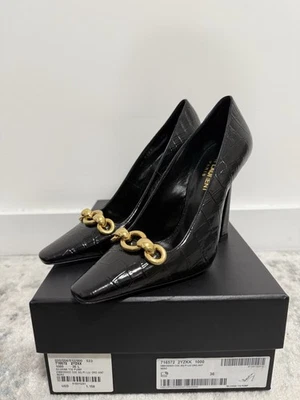 Bombas de cadena Saint Laurent Silvana 110M - Patente en relieve - Talla 36 EU / 6 US Foto 1 de 4