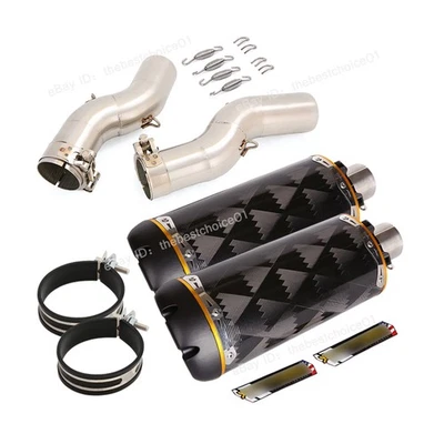 Puntas silenciadoras de carbono para tubo de escape deslizables para Suzuki Hayabusa GSX1300R 2021-2025 Foto 1 de 4