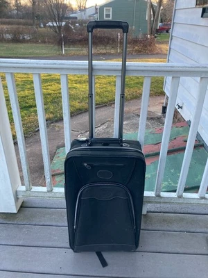 "Maleta de mano con ruedas Ghurka detalles de cuero negro 22""" Foto 1 de 4