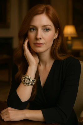 Heidi Daus “Mystic Magic” Enamel & Crystal Art-Deco Wide Bracelet Swarovski - Image 1 of 4