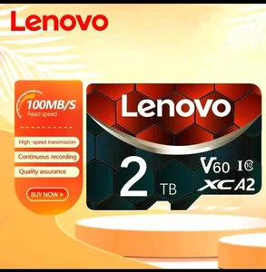 Carte Mémoire Originale Lenovo 2 To Haute Vitesse Micro TF SD Card 256 Go Carte SD V6 - Photo 1/4
